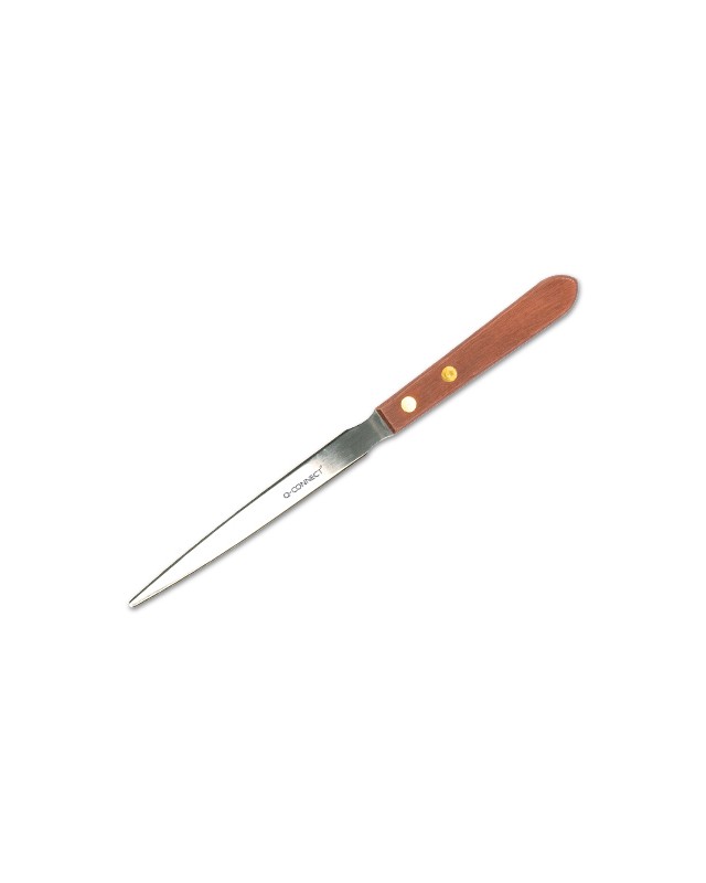 Abrecartas q-connect con mango de madera longitud 215 mm