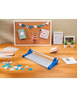 Cizalla q-connect metalica de rodillo de 44 cm con base de aluminio
