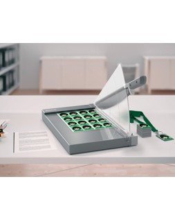Cizalla de palanca leitz precision office pro a4+ base cristal longitud corte 381 mm capacidad de corte 25 hojas