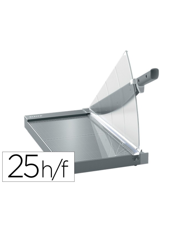 Cizalla de palanca leitz precision office pro a3 base cristal longitud corte 457 mm capacidad de corte 25 hojas