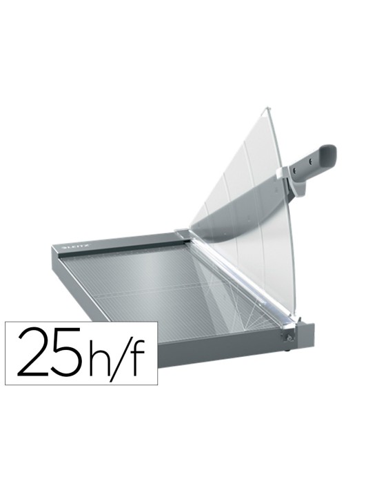Cizalla de palanca leitz precision office pro a3 base cristal longitud corte 457 mm capacidad de corte 25 hojas