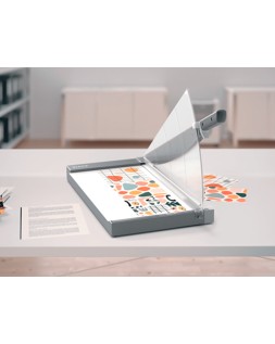 Cizalla de palanca leitz precision office pro a3 base cristal longitud corte 457 mm capacidad de corte 25 hojas