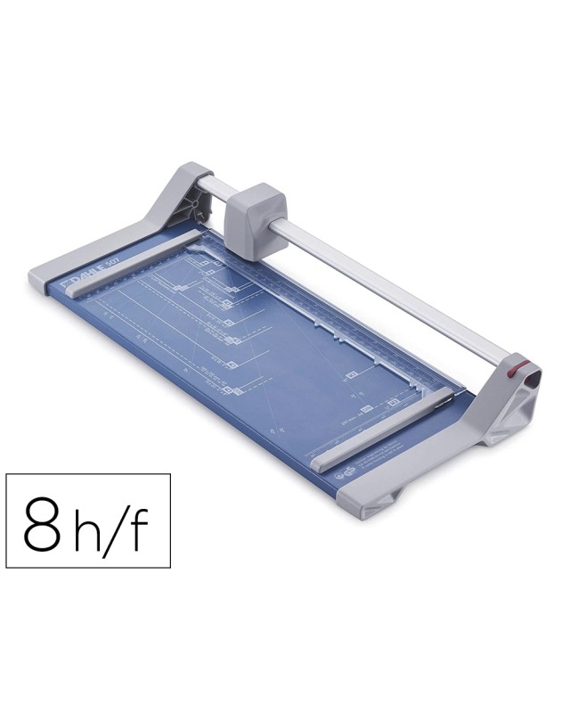 Cizalla de rodillo dahle 507 con base metalica din a4 capacidad de corte 8 hojas