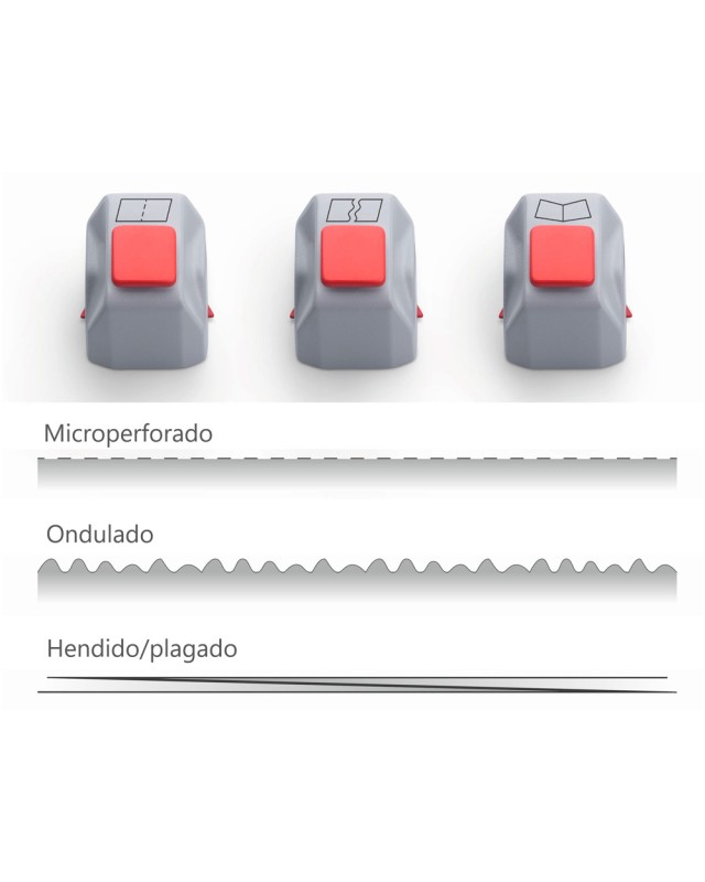 Cabezal de corte dahle para cizalla 508 juego de 3 unidades microperforado / ondas / hendido