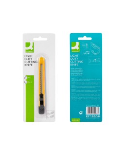 Cuter q-connect plastico estrecho cuchilla 9 mm xd-04 con clip blister 1 unidad
