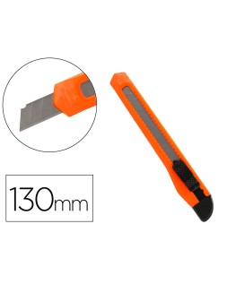 Cuter q-connect plastico estrecho cuchilla 9 mm xd-05 con clip blister 1 unidad