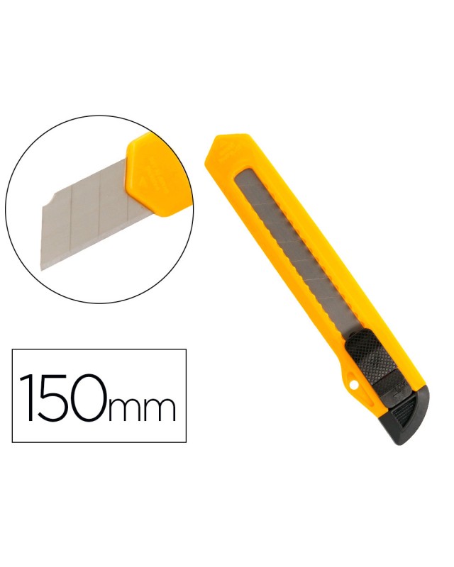 Cuter q-connect plastico ancho cuchilla 18 mm xd-23 blister 1 unidad