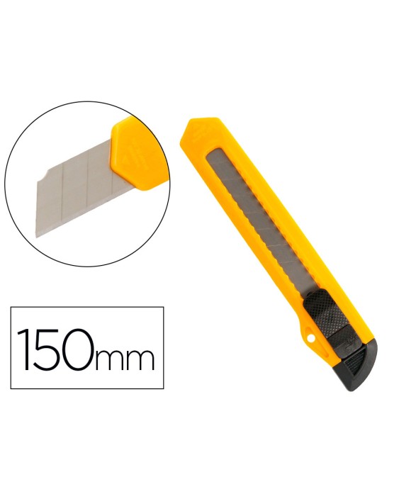 Cuter q-connect plastico ancho cuchilla 18 mm xd-23 blister 1 unidad