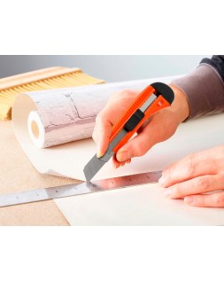 Cuter q-connect plastico ancho retractil cuchilla 18 mm xd-38 blister 1 unidad