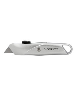 Cuter q-connect metalico ancho retractil con mecanismo de bloqueo cuchilla 18 mm xd-53 blister 1 unidad