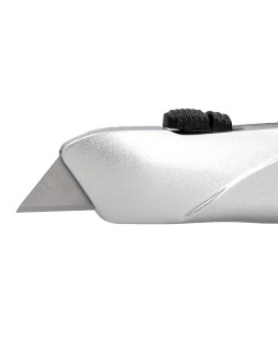 Cuter q-connect metalico ancho retractil con mecanismo de bloqueo cuchilla 18 mm xd-53 blister 1 unidad
