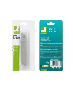 Repuesto cuter q-connect ancho para modelos kf10632/kf10635/kf10937/kf10634 cuchilla 18 mm blister 12 unidades