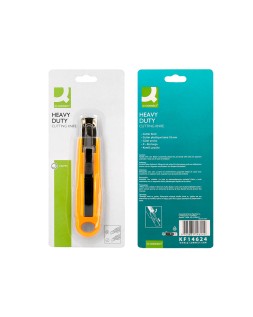Cuter q-connect plastico ancho de seguridad retractil y con asa para colgar cuchilla 18 mm xd-123 blister 1 unidad