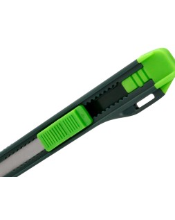 Cuter q-connect plastico estrecho con asa para colgar cuchilla 9 mm xd-07 blister 1 unidad