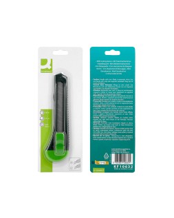 Cuter q-connect plastico ancho con asa para colgar cuchilla 18 mm xd-43 blister 1 unidad