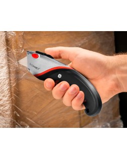 Cuter q-connect metalico ancho aleacion de aluminio - 2 cuchillas de repuesto - cuchilla 19 mm xd-8300 blister 1 unida