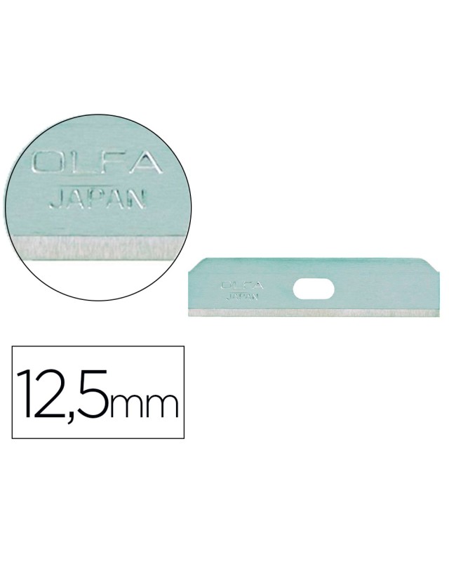 Repuesto cuter olfa ancho 12,5 mm blister de 10 unidades para cuter seguridad sk-7