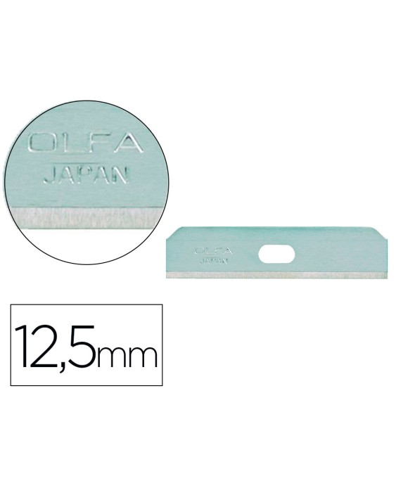 Repuesto cuter olfa ancho 12,5 mm blister de 10 unidades para cuter seguridad sk-7