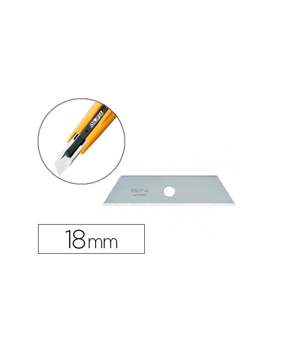 Repuesto cuchilla cuter olfa ancho 18 mm para cuter sk-4 blister de 5 unidades