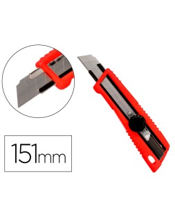 Cuter q-connect plastico ancho bloqueo de la hoja por rueda guia metalica para la cuchilla 18 mm xd-190 blister 1 unida