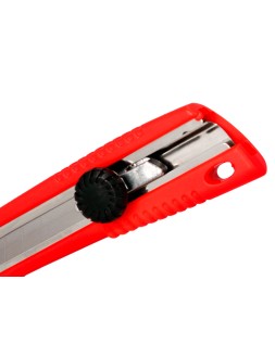 Cuter q-connect plastico ancho bloqueo de la hoja por rueda guia metalica para la cuchilla 18 mm xd-190 blister 1 unida