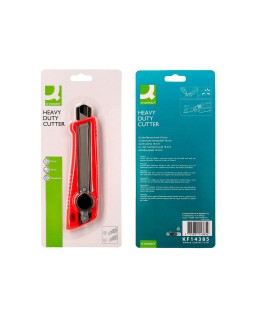 Cuter q-connect plastico ancho bloqueo de la hoja por rueda guia metalica para la cuchilla 18 mm xd-190 blister 1 unida