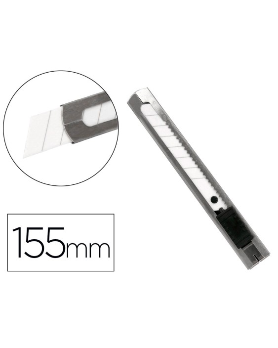 Cuter q-connect metalico ancho cuchilla ceramica 18 mm xd- c78 con clip blister 1 unidad