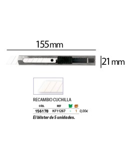 Cuter q-connect metalico ancho cuchilla ceramica 18 mm xd- c78 con clip blister 1 unidad