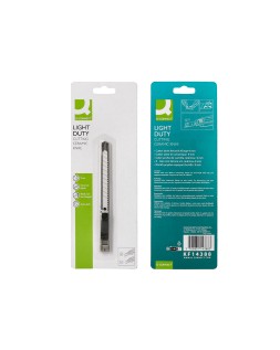 Cuter q-connect metalico estrecho cuchilla ceramica 9 mm xd-c18 con clip blister 1 unidad