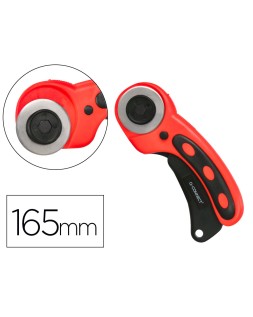 Cuter q-connect rotatorio medidas 22x56x165 mm cuchilla circular 45 mm xd-38 blister 1 unidad