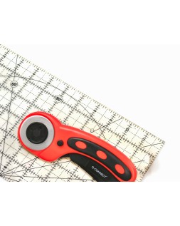 Cuter q-connect rotatorio medidas 22x56x165 mm cuchilla circular 45 mm xd-38 blister 1 unidad