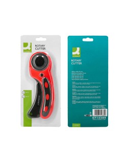 Cuter q-connect rotatorio medidas 22x56x165 mm cuchilla circular 45 mm xd-38 blister 1 unidad