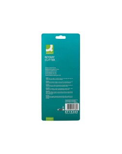 Cuter q-connect rotatorio medidas 22x56x165 mm cuchilla circular 45 mm xd-38 blister 1 unidad