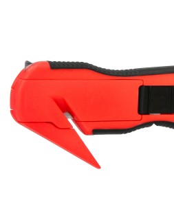 Cuter q-connect plastico ancho de seguridad para evitar cortes cuchilla 18 mm xd-g03 blister 1 unidad