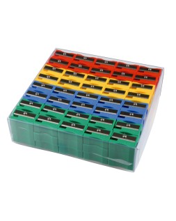 Sacapuntas liderpapel plastico 1 uso caja de 120 unidades colores surtidos