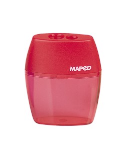 Sacapuntas maped plastico 2 usos con deposito expositor de 20 unidades