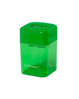 Sacapuntas q-connect metalico 2 usos con deposito