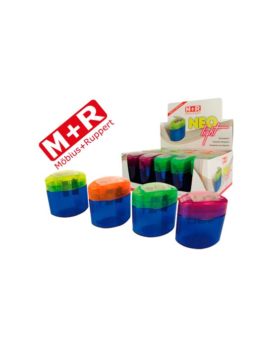 Sacapuntas m+r neo light 2 usos con deposito -colores surtidos