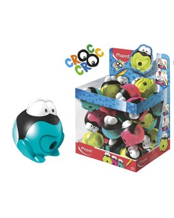 Sacapuntas maped plastico croc croc signal con deposito 1 uso colores surtidos
