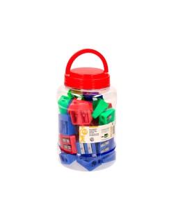 Sacapuntas liderpapel plastico 2 usos colores surtidos