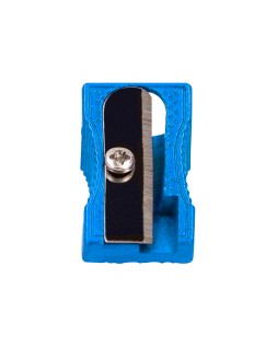 Sacapuntas liderpapel metalico cuña 1 uso color azul