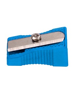 Sacapuntas liderpapel metalico cuña 1 uso color azul