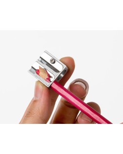 Sacapuntas q-connect metalico 2 usos cuña