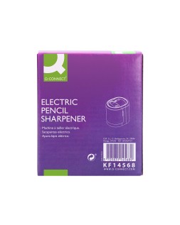 Sacapuntas q-connect kf14568 electrico de sobremesa cable usb/4 pilas aa afila cuchilla diametros de 6 a 12mm dos usos