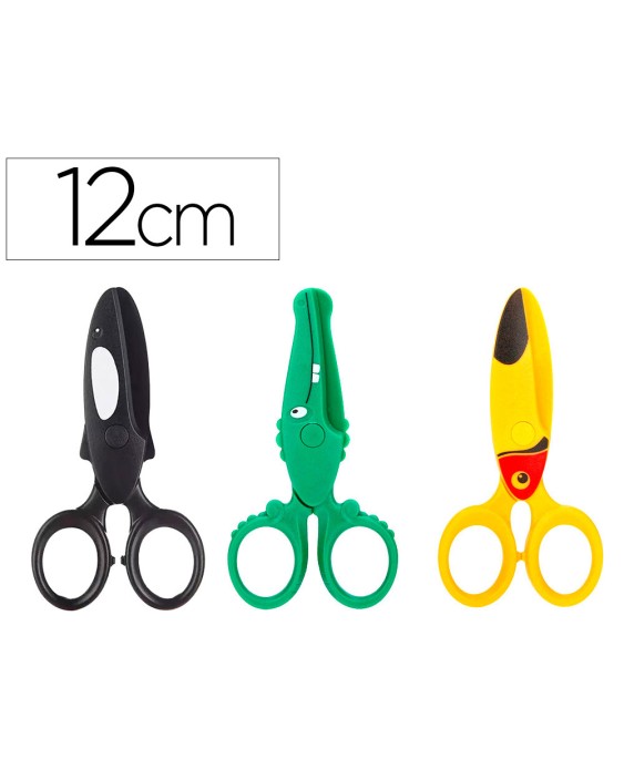 Tijera liderpapel 12cm corta pasta de modelar papel y carton unidad