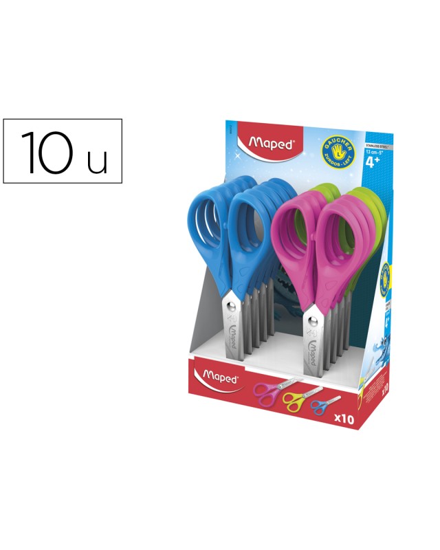 Tijera escolar maped pulse para zurdos 13 cm