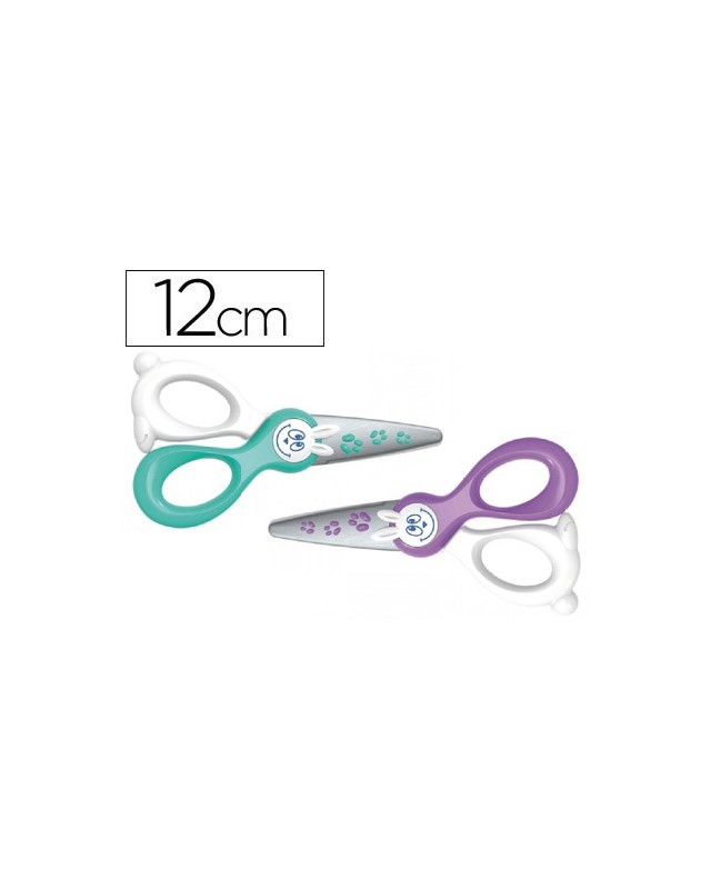Tijera escolar maped kidi-cut 12 cm especial para infantil corta solo papel