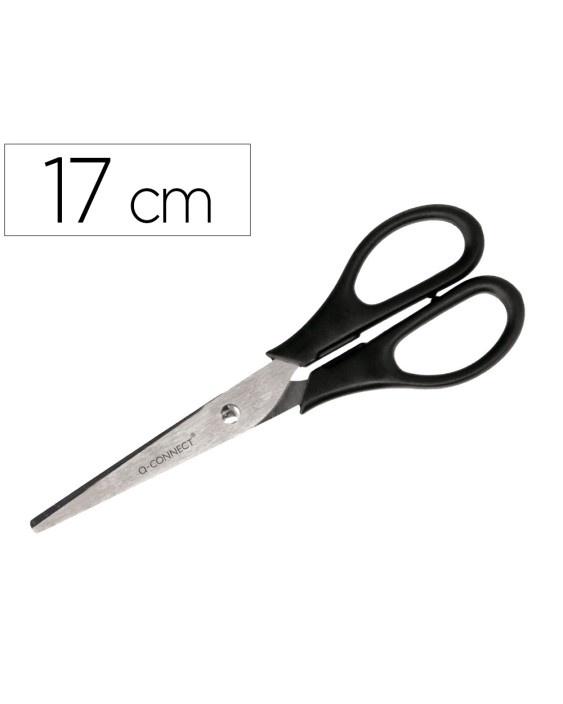 Tijera oficina q-connect inoxidable 7" 17 cm en blister