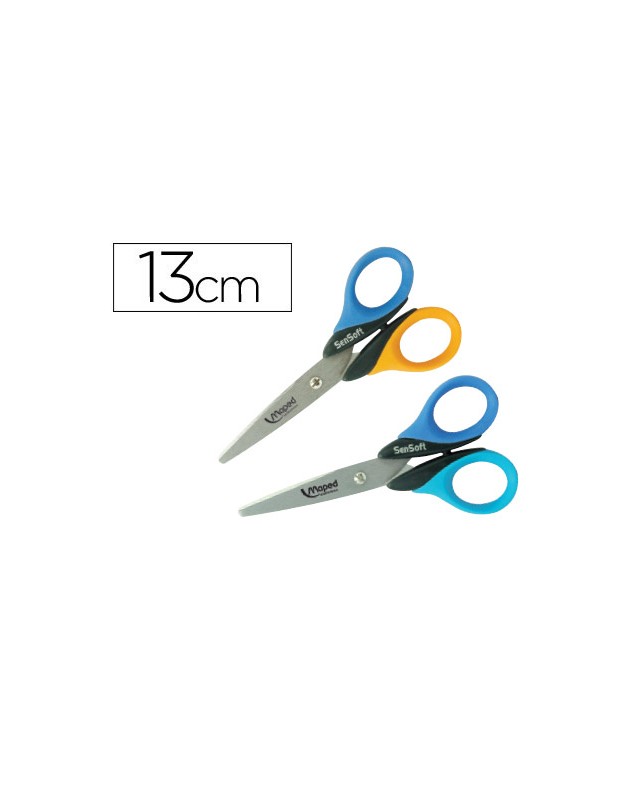 Tijera escolar maped sensoft 13 cm