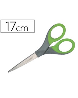 Tijera q-connect mango caucho 7" 17 cm blister